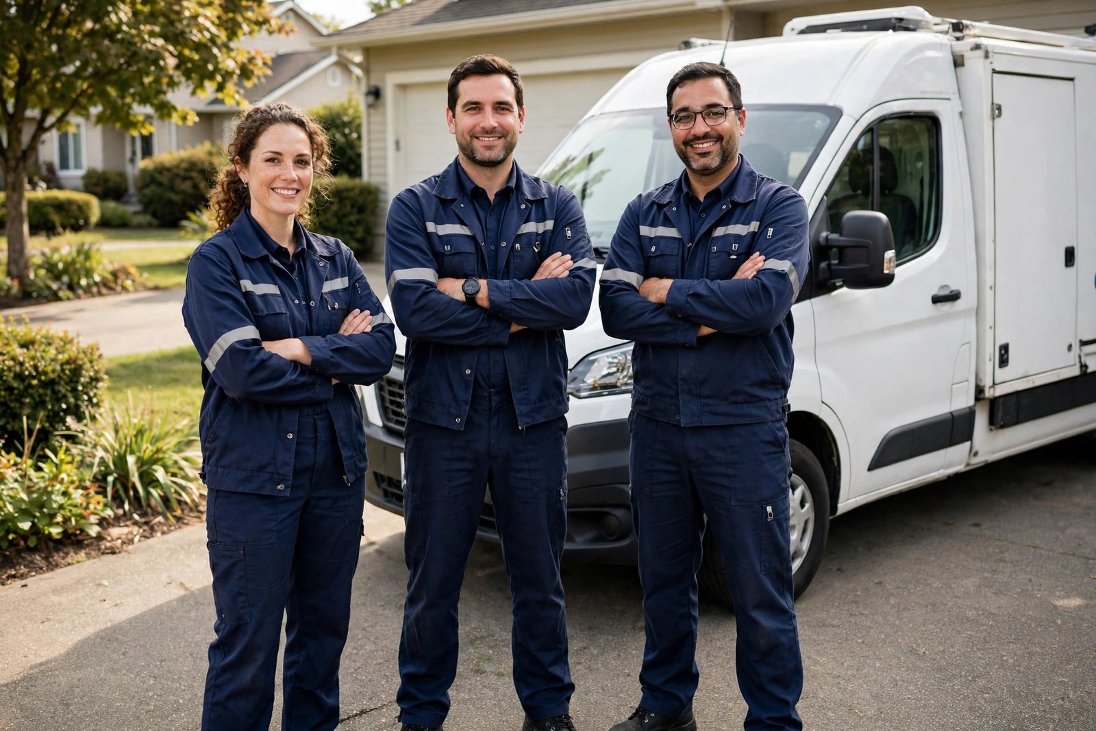 Columbia Flood Fix Pros restoration team with service van in Columbia, SC